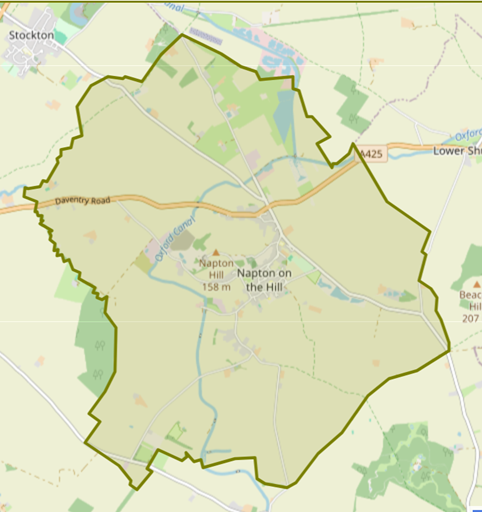 Napton parish boundary map